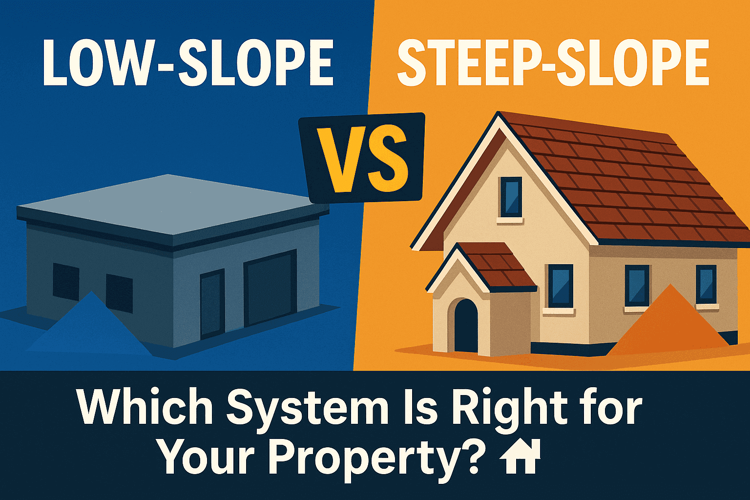 Low-Slope vs. Steep-Slope Roofing: Which System Is Right for Your Property? π